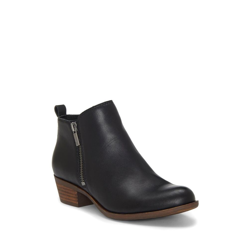 Lucky Brand Women's Leather Basel Bootie - Black, Size 6